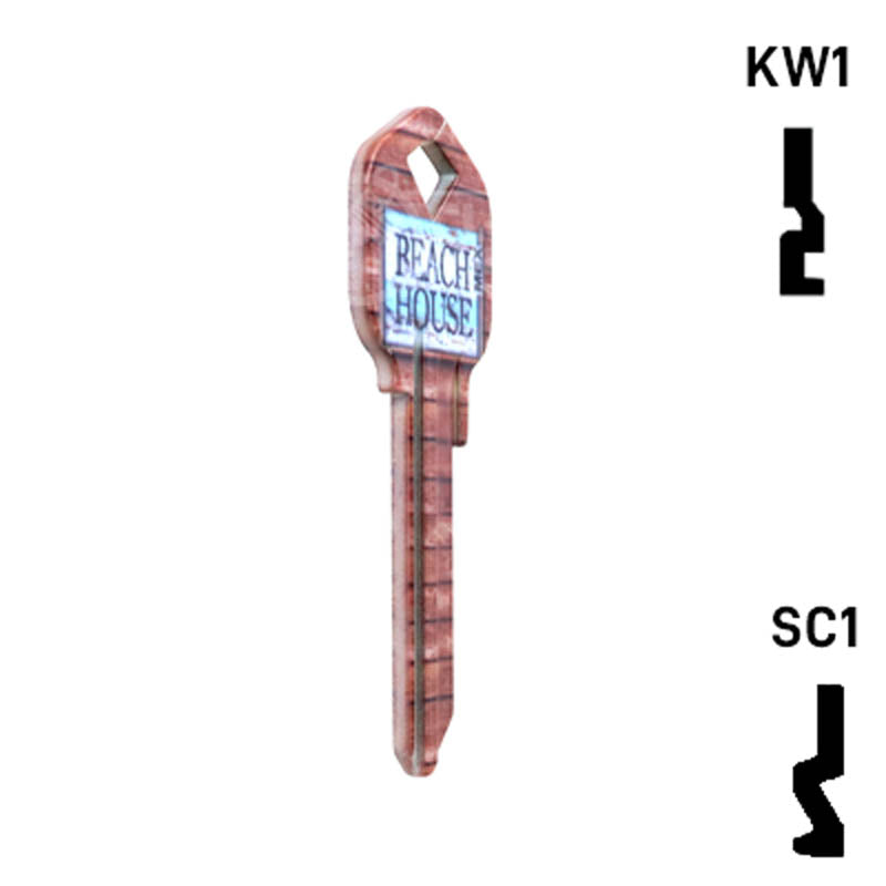 Happy Keys- Beach House Key (Choose Keyway) Residential-Commercial Key Howard Keys