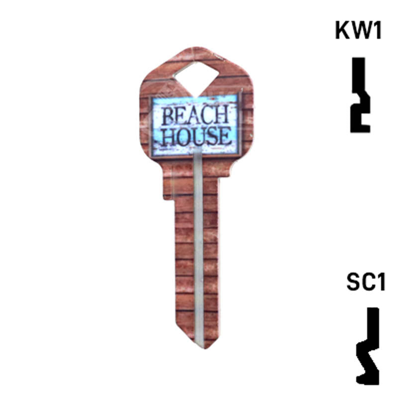 Happy Keys- Beach House Key (Choose Keyway) Residential-Commercial Key Howard Keys