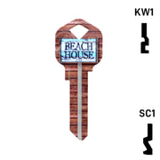 Happy Keys- Beach House Key (Choose Keyway) Residential-Commercial Key Howard Keys
