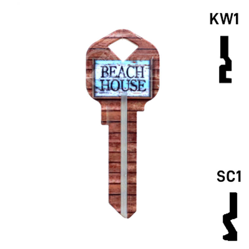 Happy Keys- Beach House Key (Choose Keyway) Residential-Commercial Key Howard Keys
