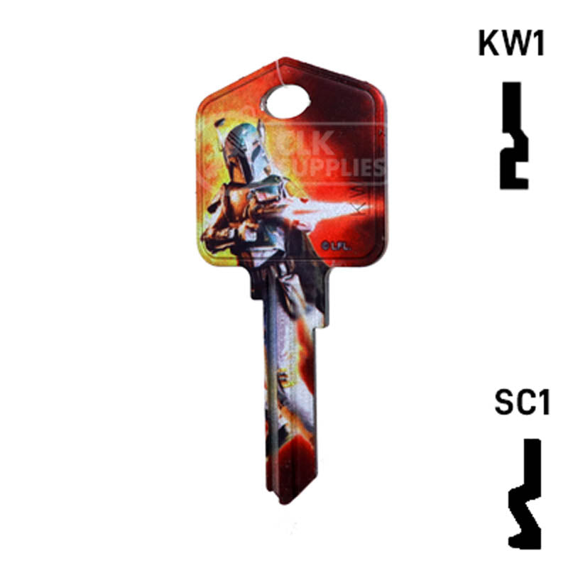 Happy Keys- Boba Fett Key (Choose Keyway) Residential-Commercial Key Howard Keys