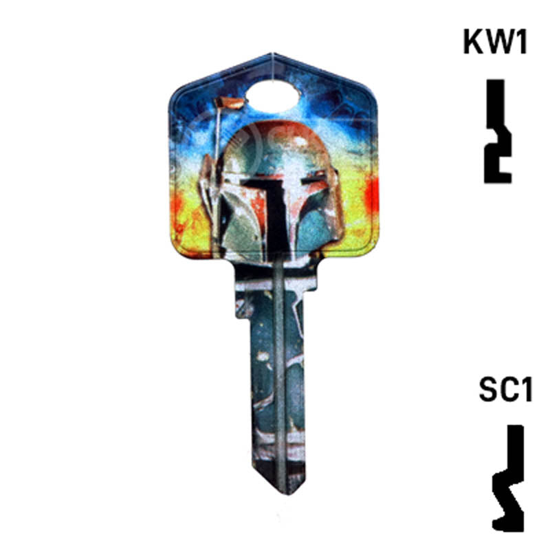 Happy Keys- Boba Fett Key (Choose Keyway) Residential-Commercial Key Howard Keys