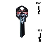 Happy Keys- Born to Ride Key (Choose Keyway) Residential-Commercial Key Howard Keys