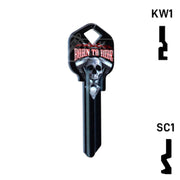 Happy Keys- Born to Ride Key (Choose Keyway) Residential-Commercial Key Howard Keys
