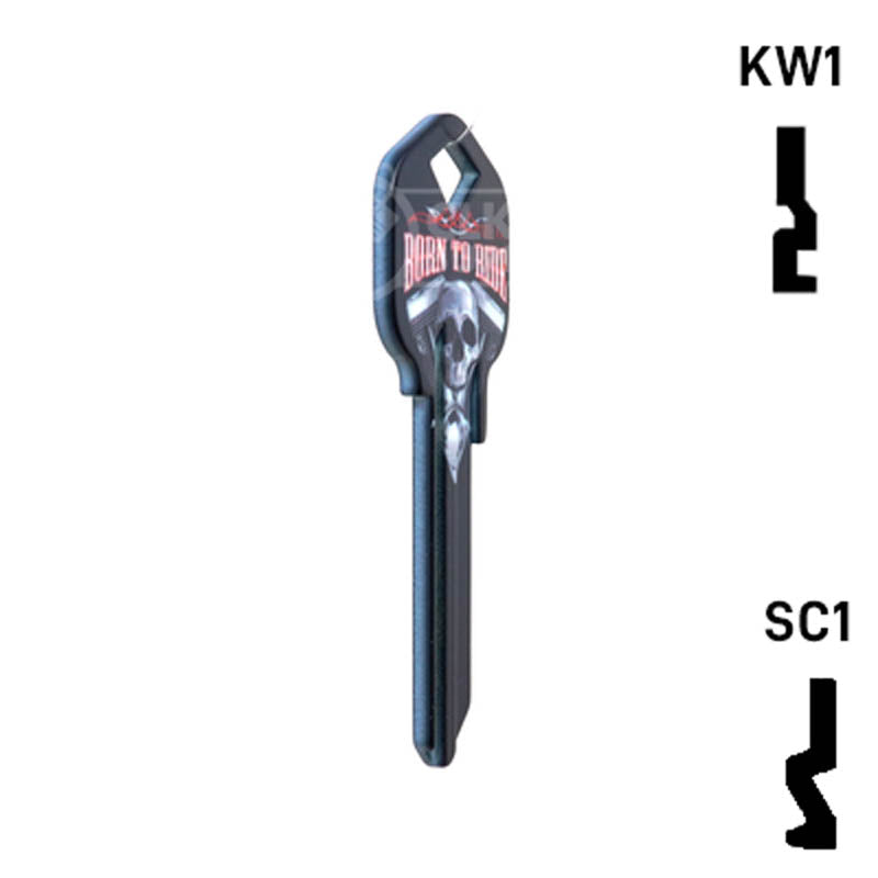 Happy Keys- Born to Ride Key (Choose Keyway) Residential-Commercial Key Howard Keys