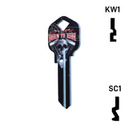 Happy Keys- Born to Ride Key (Choose Keyway) Residential-Commercial Key Howard Keys