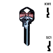 Happy Keys- Born to Ride Key (Choose Keyway) Residential-Commercial Key Howard Keys