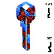 Happy Keys- Butterflies Key (Choose Keyway) Residential-Commercial Key Howard Keys