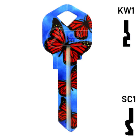 Happy Keys- Butterflies Key (Choose Keyway) Residential-Commercial Key Howard Keys