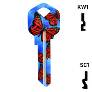 Happy Keys- Butterflies Key (Choose Keyway) Residential-Commercial Key Howard Keys