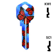 Happy Keys- Butterflies Key (Choose Keyway) Residential-Commercial Key Howard Keys