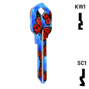 Happy Keys- Butterflies Key (Choose Keyway) Residential-Commercial Key Howard Keys