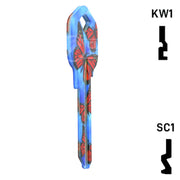 Happy Keys- Butterflies Key (Choose Keyway) Residential-Commercial Key Howard Keys