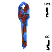 Happy Keys- Butterflies Key (Choose Keyway) Residential-Commercial Key Howard Keys