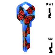 Happy Keys- Butterflies Key (Choose Keyway) Residential-Commercial Key Howard Keys