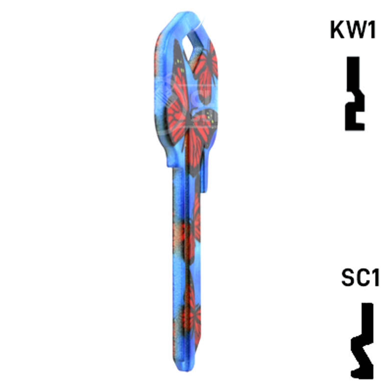Happy Keys- Butterflies Key (Choose Keyway) Residential-Commercial Key Howard Keys