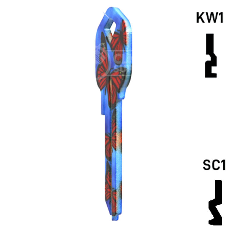 Happy Keys- Butterflies Key (Choose Keyway) Residential-Commercial Key Howard Keys