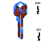 Happy Keys- Butterflies Key (Choose Keyway) Residential-Commercial Key Howard Keys