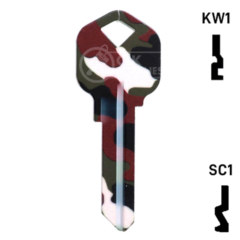 Happy Keys- Camouflage Key (Choose Keyway) Residential-Commercial Key Howard Keys