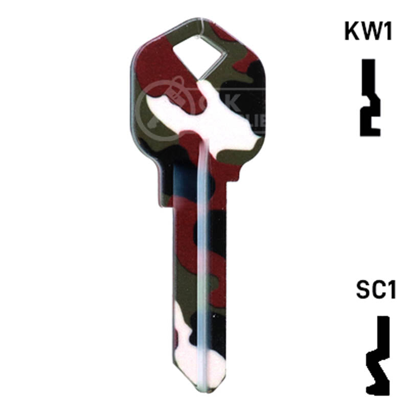 Happy Keys- Camouflage Key (Choose Keyway) Residential-Commercial Key Howard Keys