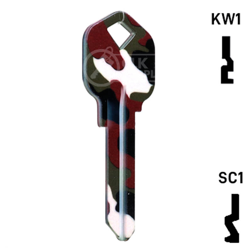 Happy Keys- Camouflage Key (Choose Keyway) Residential-Commercial Key Howard Keys