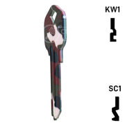 Happy Keys- Camouflage Key (Choose Keyway) Residential-Commercial Key Howard Keys