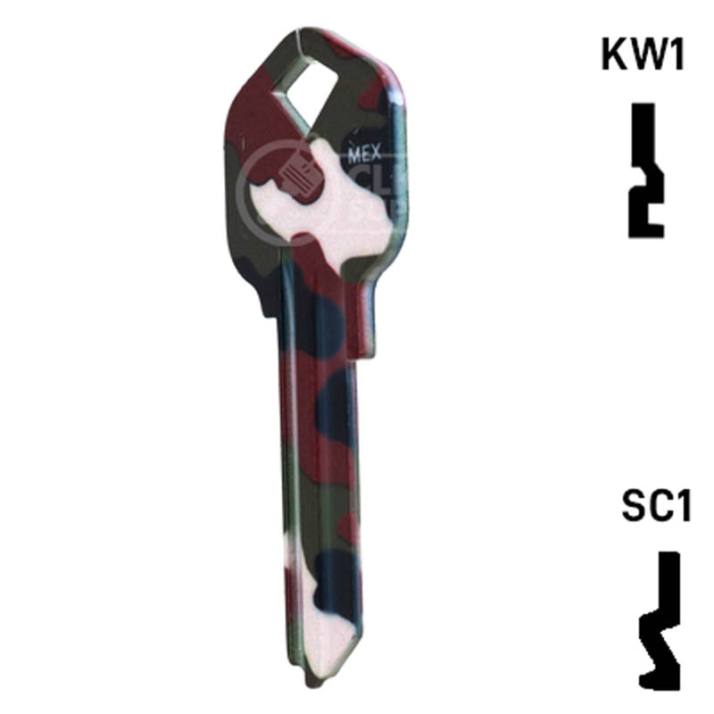 Happy Keys- Camouflage Key (Choose Keyway) Residential-Commercial Key Howard Keys