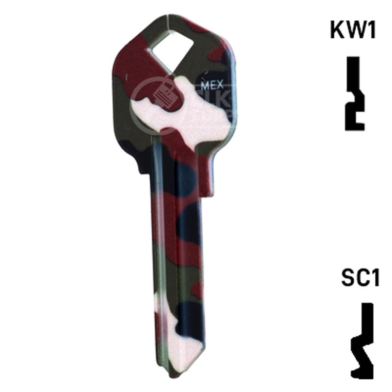 Happy Keys- Camouflage Key (Choose Keyway) Residential-Commercial Key Howard Keys