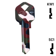 Happy Keys- Camouflage Key (Choose Keyway) Residential-Commercial Key Howard Keys