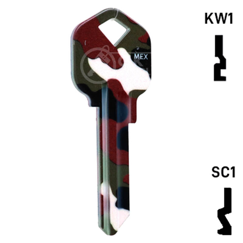 Happy Keys- Camouflage Key (Choose Keyway) Residential-Commercial Key Howard Keys