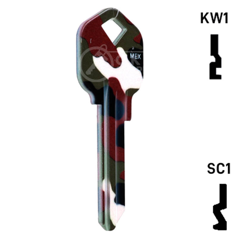 Happy Keys- Camouflage Key (Choose Keyway) Residential-Commercial Key Howard Keys