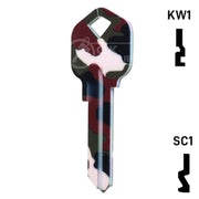 Happy Keys- Camouflage Key (Choose Keyway) Residential-Commercial Key Howard Keys