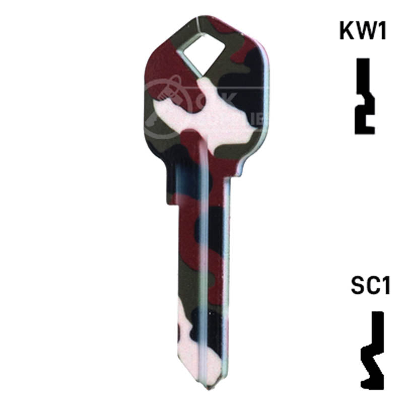 Happy Keys- Camouflage Key (Choose Keyway) Residential-Commercial Key Howard Keys