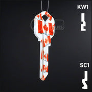 Happy Keys- Canadian Flag Key (Choose Keyway) Residential-Commercial Key Howard Keys