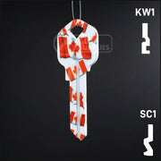 Happy Keys- Canadian Flag Key (Choose Keyway) Residential-Commercial Key Howard Keys