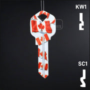 Happy Keys- Canadian Flag Key (Choose Keyway) Residential-Commercial Key Howard Keys