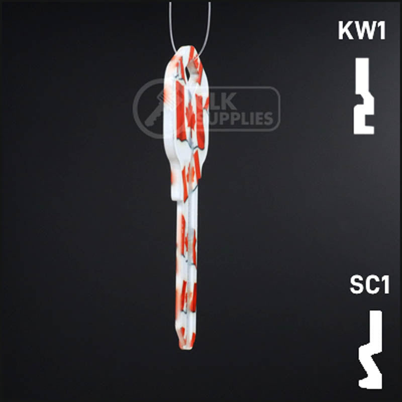 Happy Keys- Canadian Flag Key (Choose Keyway) Residential-Commercial Key Howard Keys