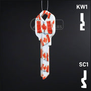 Happy Keys- Canadian Flag Key (Choose Keyway) Residential-Commercial Key Howard Keys