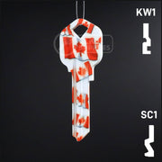 Happy Keys- Canadian Flag Key (Choose Keyway) Residential-Commercial Key Howard Keys