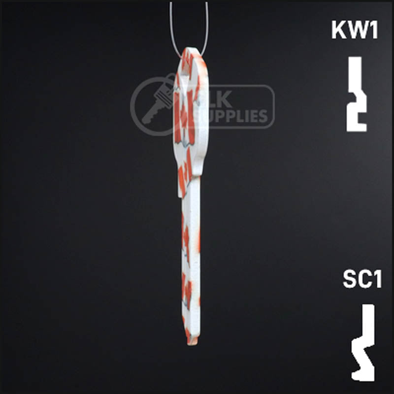 Happy Keys- Canadian Flag Key (Choose Keyway) Residential-Commercial Key Howard Keys