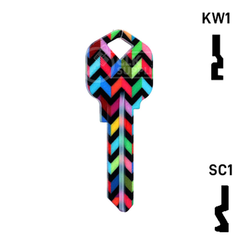 Happy Keys- Chevron Key (Choose Keyway) Residential-Commercial Key Howard Keys