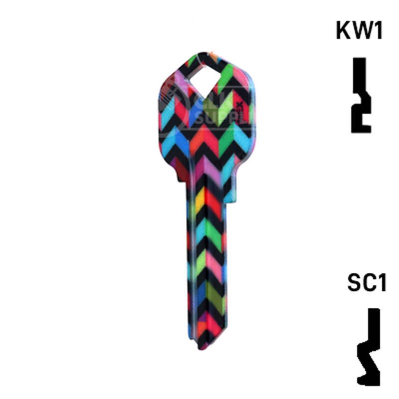 Happy Keys- Chevron Key (Choose Keyway) Residential-Commercial Key Howard Keys