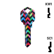 Happy Keys- Chevron Key (Choose Keyway) Residential-Commercial Key Howard Keys