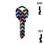 Happy Keys- Chevron Key (Choose Keyway) Residential-Commercial Key Howard Keys