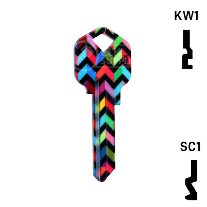 Happy Keys- Chevron Key (Choose Keyway) Residential-Commercial Key Howard Keys