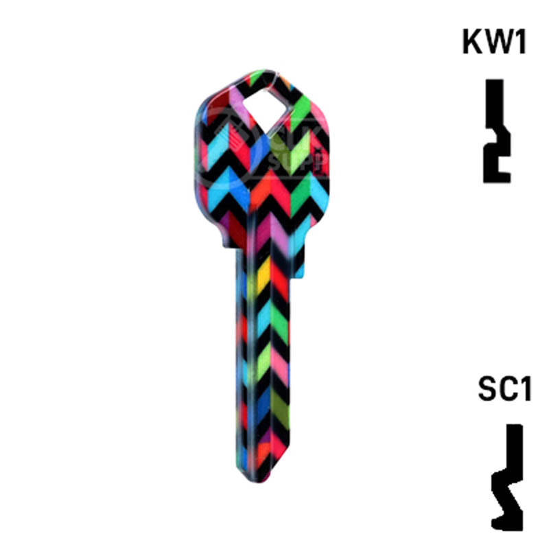 Happy Keys- Chevron Key (Choose Keyway) Residential-Commercial Key Howard Keys