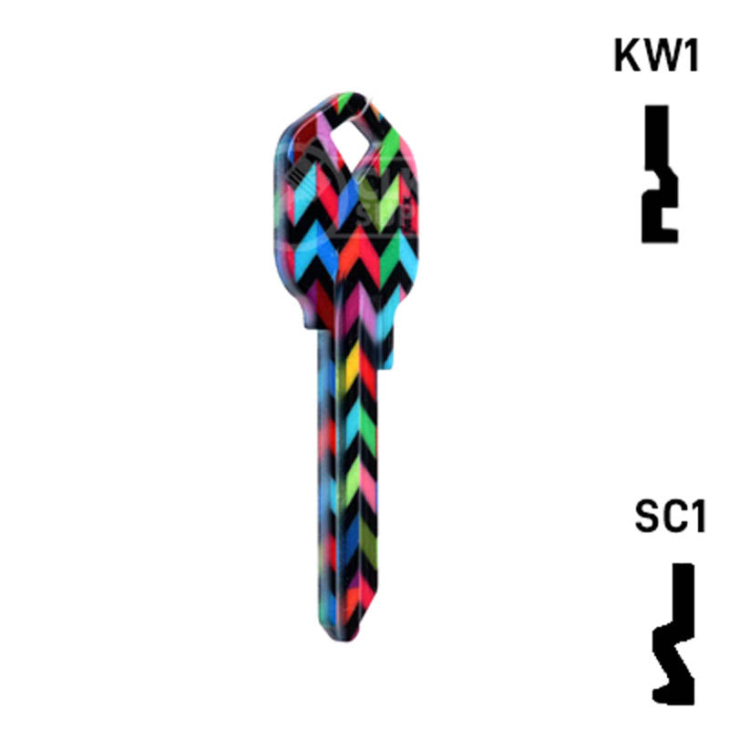 Happy Keys- Chevron Key (Choose Keyway) Residential-Commercial Key Howard Keys
