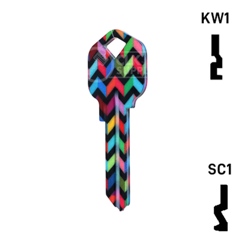 Happy Keys- Chevron Key (Choose Keyway) Residential-Commercial Key Howard Keys