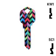 Happy Keys- Chevron Key (Choose Keyway) Residential-Commercial Key Howard Keys