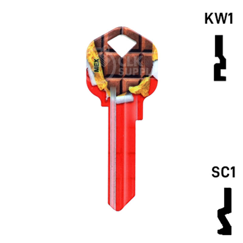Happy Keys- Chocolate Bar Key (Choose Keyway) Residential-Commercial Key Howard Keys